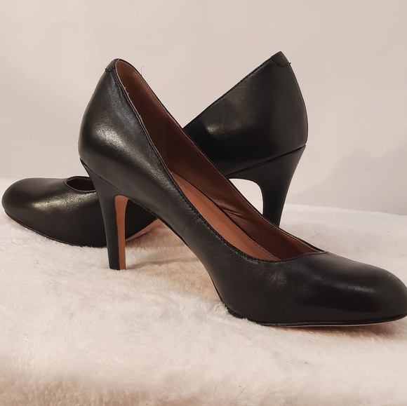 Corso Como Womens Black Leather Heels Size 8.5 M - Picture 1 of 11
